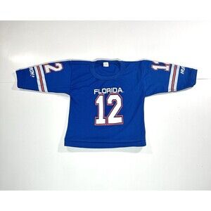 Vintage 90s Florida Gators Football Jersey Youth Small NCAA Blue White USA Hutch